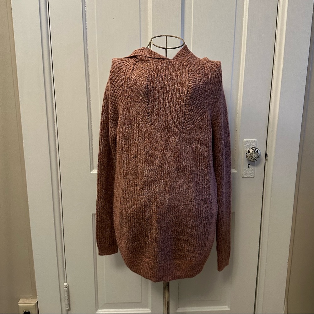 Blush Knit Hooded Sweater